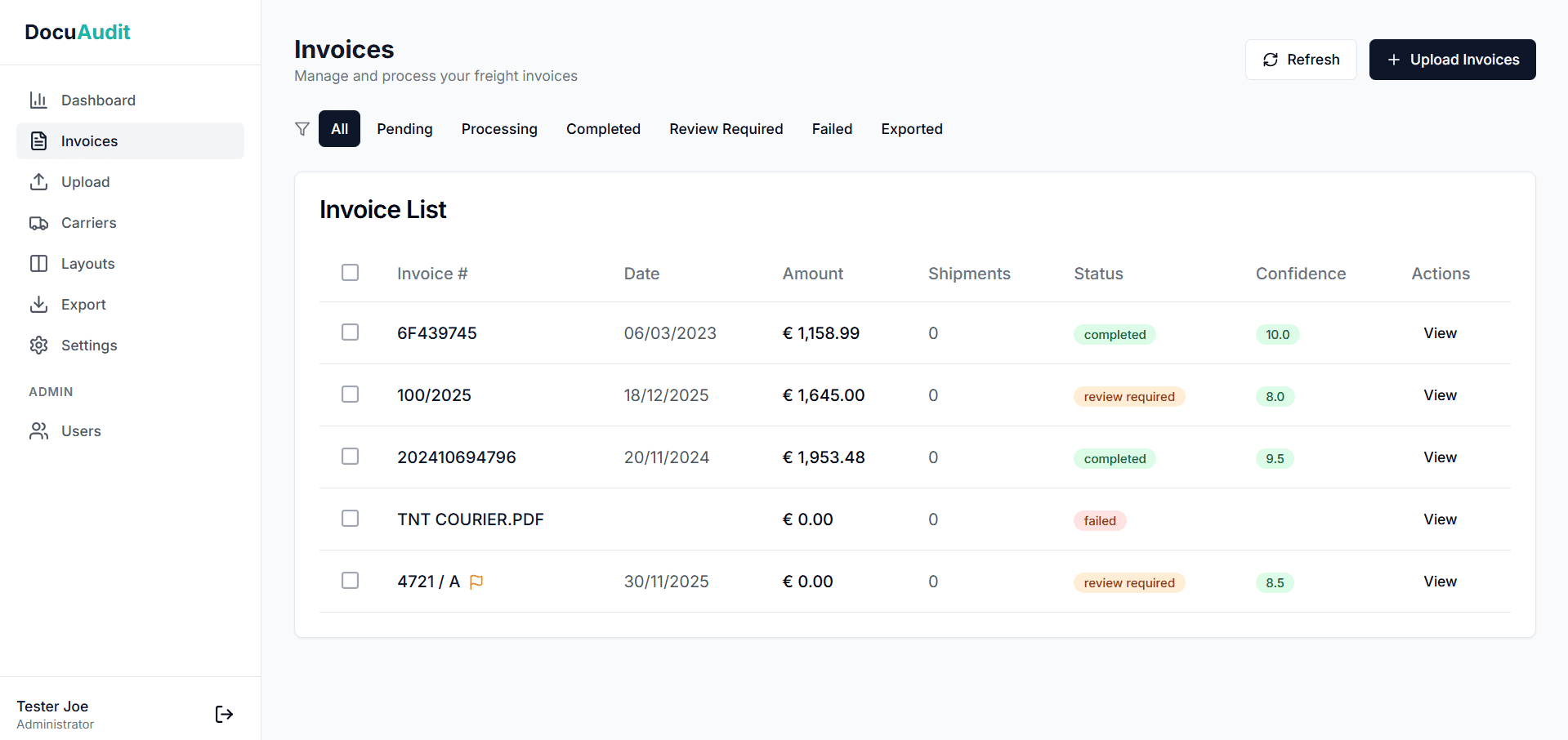 Invoice management overview